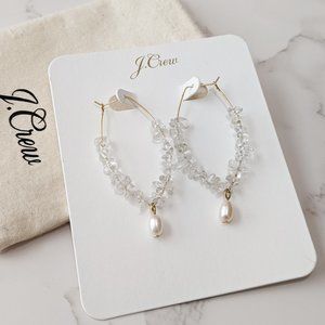 J. Crew Quartz Flake Hoop Earrings